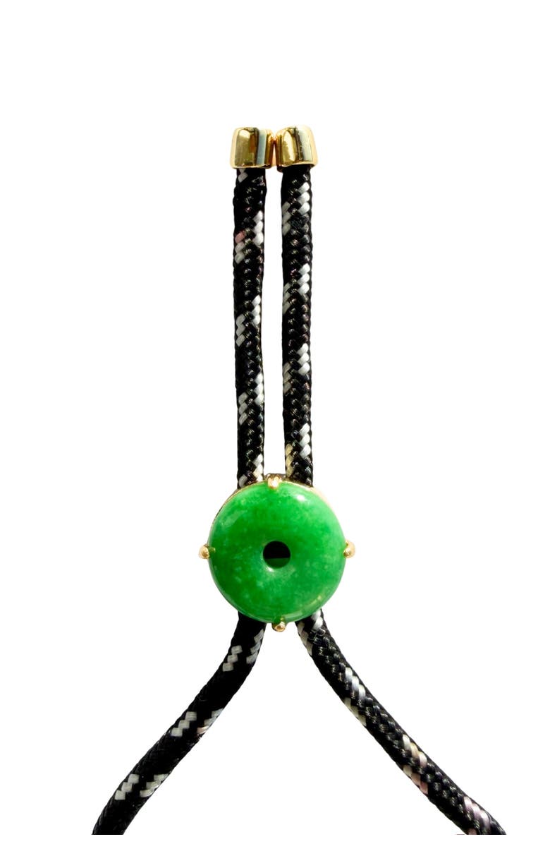 seree Paracord Jade Slider Bracelet, Alternate, color, Black