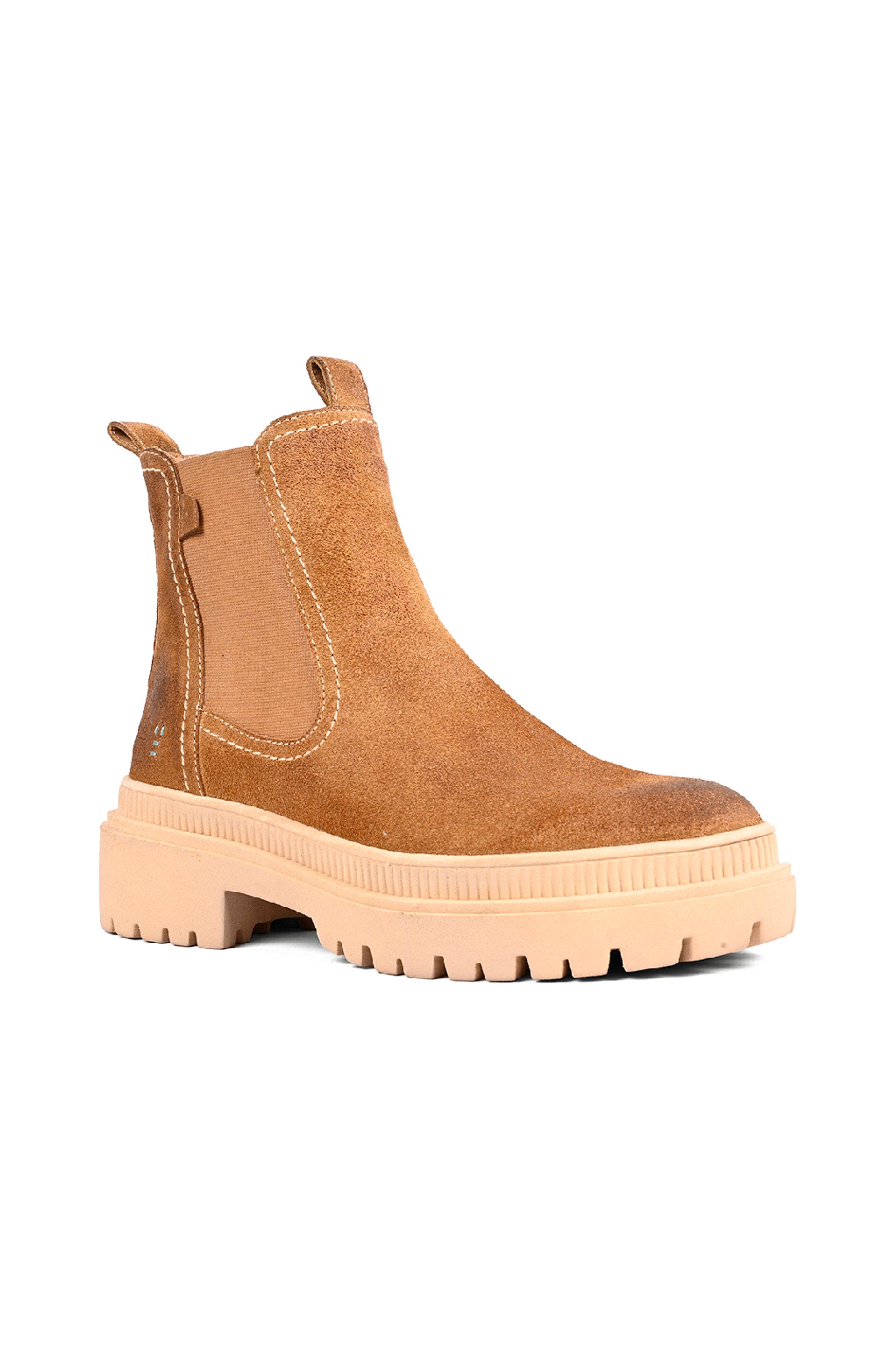 Indwelt  Chelsea Boot, Main, color, Tan Suede