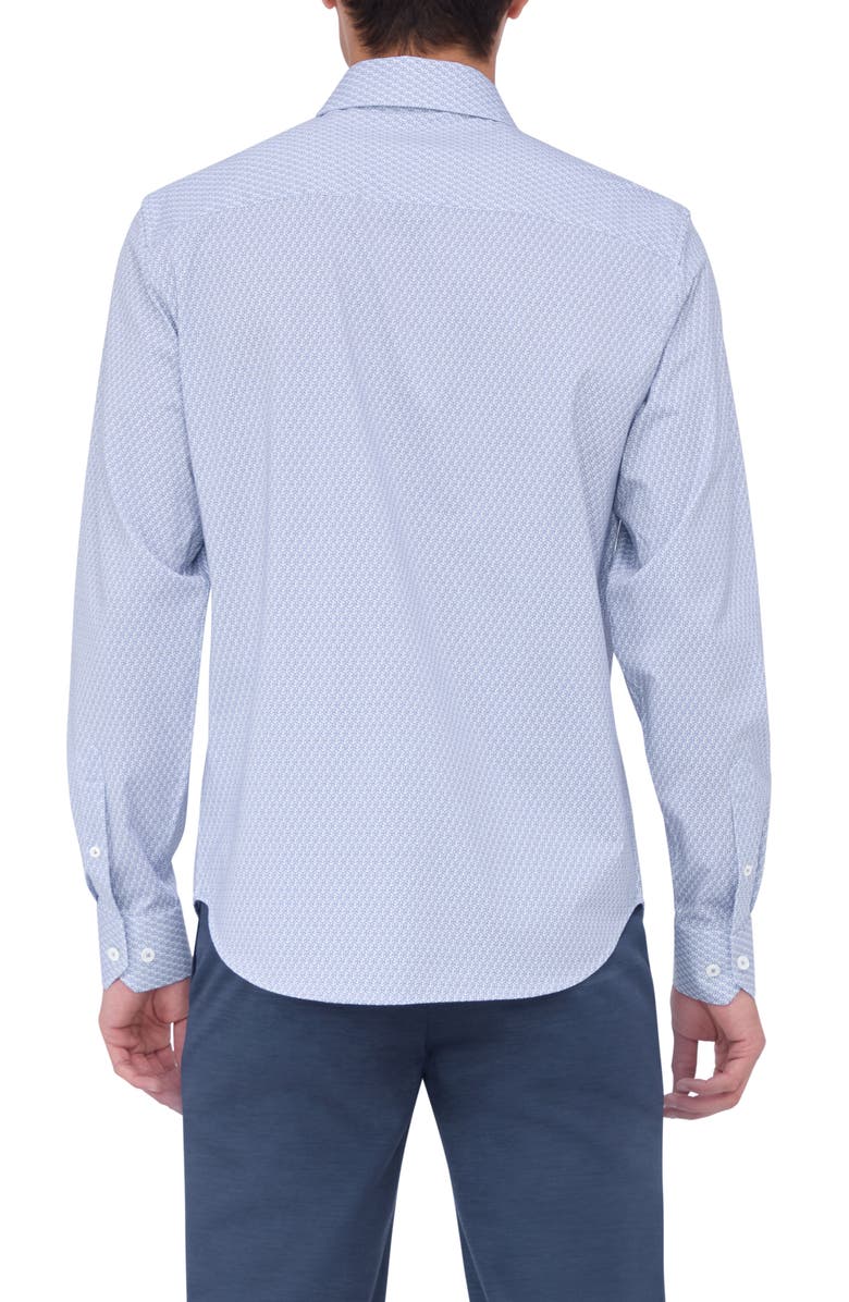 Bugatchi James OoohCotton<sup>®</sup> Beehive Print Button-Up Shirt, Alternate, color, Lilac