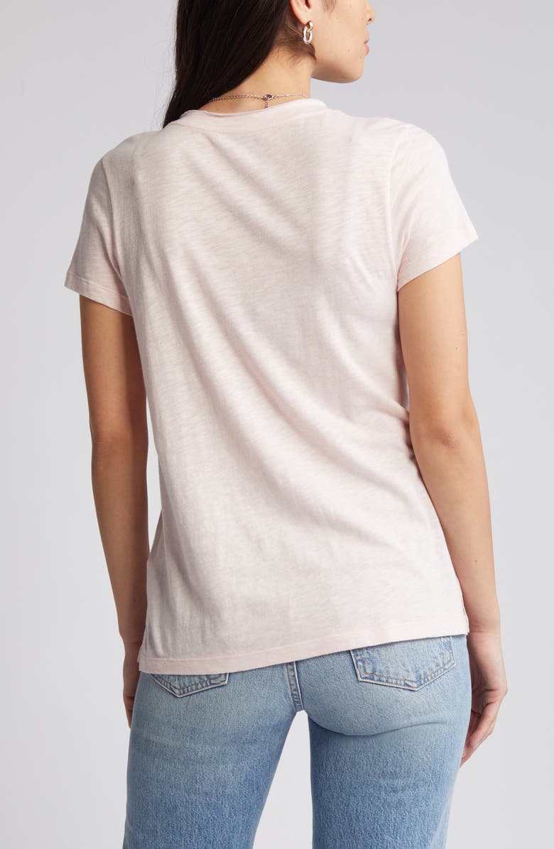 Caslon<sup>®</sup> V-Neck Short Sleeve Pocket T-Shirt, Alternate, color, Pink Beach