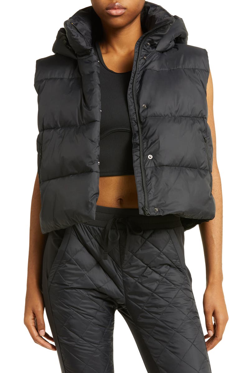 Alo Gold Rush Hooded Puffer Vest, Main, color, 