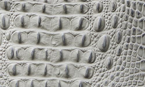 Brahmin Edie Croc Embossed Leather Shoulder Bag In Gray