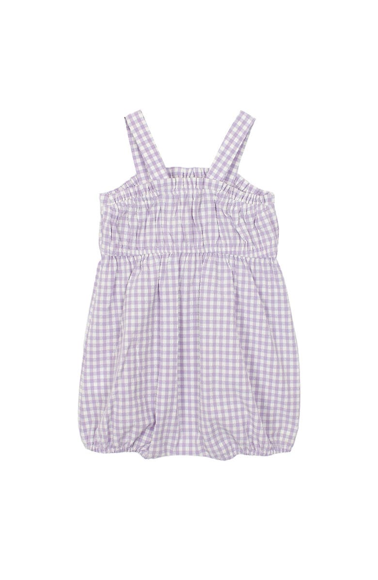 Mabel + Honey Super Bloom Baby Romper with Bow, Alternate, color, Purple