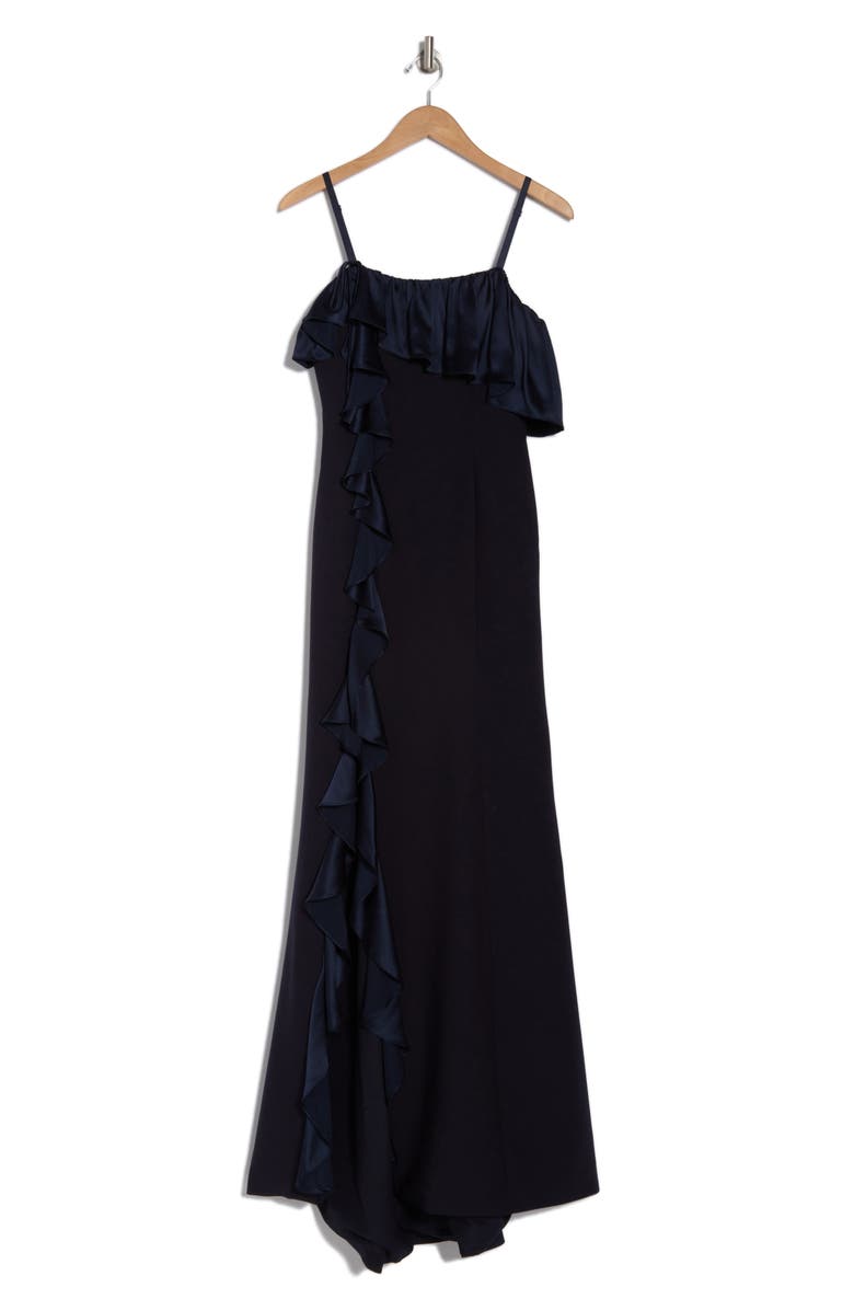 Curtis Ruffle One-Shoulder Gown