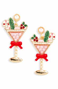 Leith Peppermint Martini Earrings