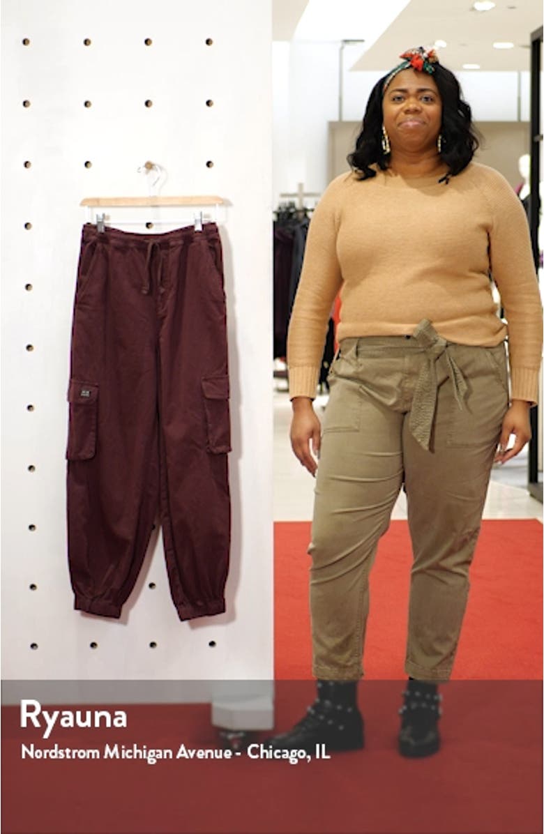 Raff Elastic Cuff Cotton Cargo Pants, sales video thumbnail
