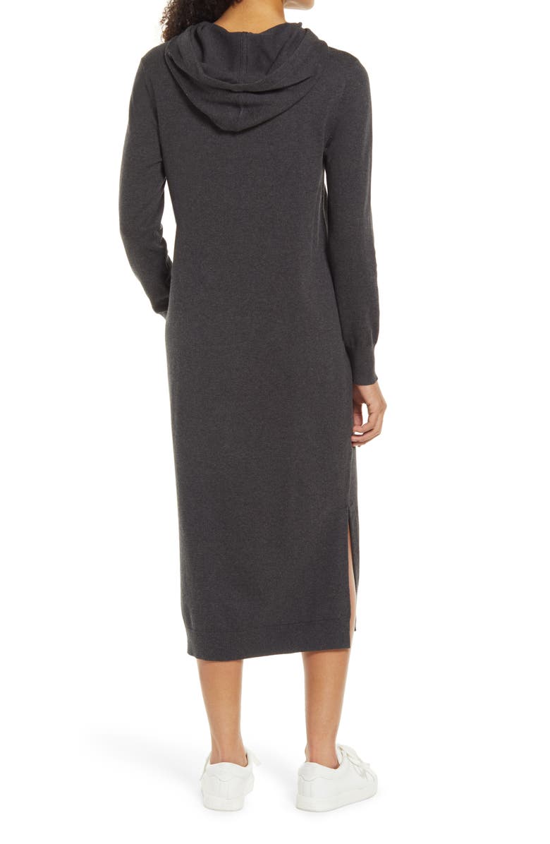 Caslon<sup>®</sup> Hooded Midi Sweater Dress, Alternate, color, 