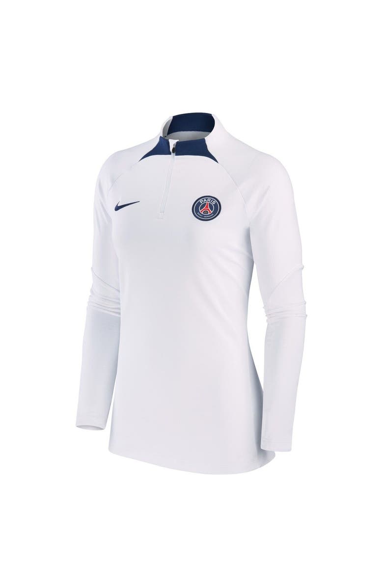 Nike Women's Nike White Paris Saint-Germain Strike Drill Raglan Performance Quarter-Zip Top, Alternate, color, White