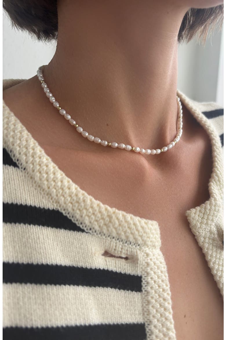 Freshwater Seed Pearl Necklace, Alternate, color, WHITE
