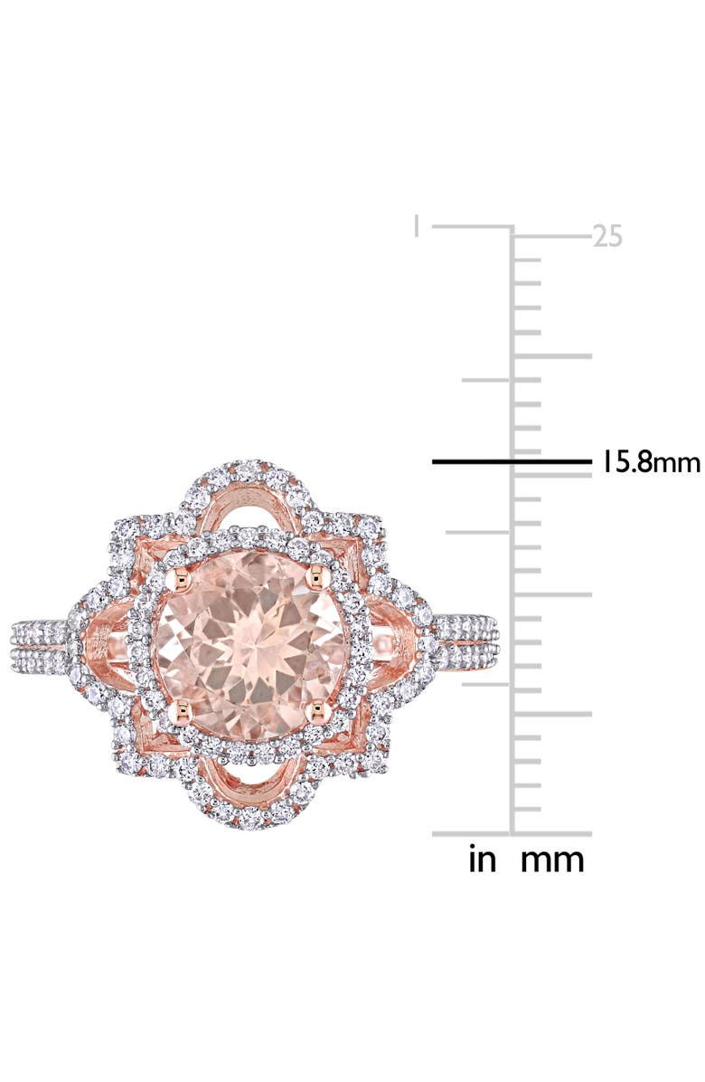 Julianna B. Morganite & Diamond Quatrefoil Ring 14k, Alternate, color, Morganite