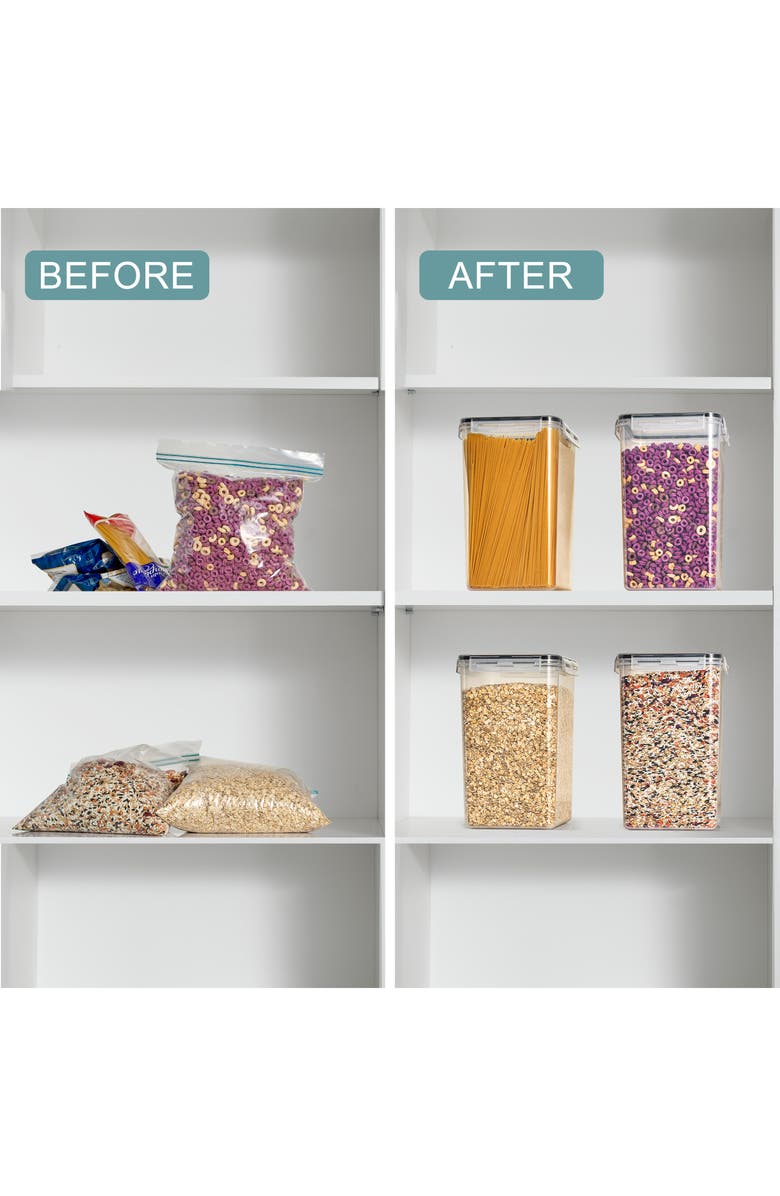 SORBUS 4-Pack Airtight Dry Food Storage Containers, Alternate, color, Clear