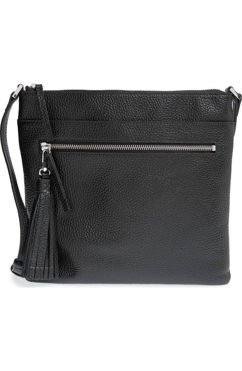 Halogen<sup>®</sup> Tasseled Leather Crossbody Bag, Alternate, color,