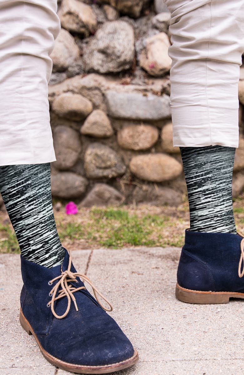 EXTREME FIT Space Dye Knit Compression Socks, Alternate, color, Purple/ Grey/ Teal