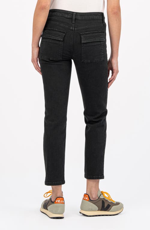 Kut From The Kloth Reese Seamed High Waist Ankle Slim Straight Leg Utility Jeans In Marine