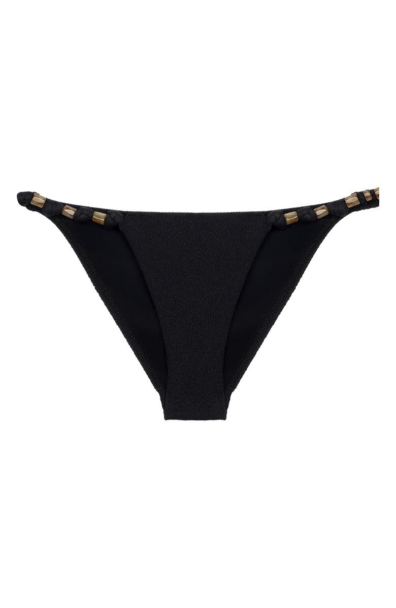 ViX Paula Hermanny Milos Knotted Bikini Bottoms, Alternate, color, Black