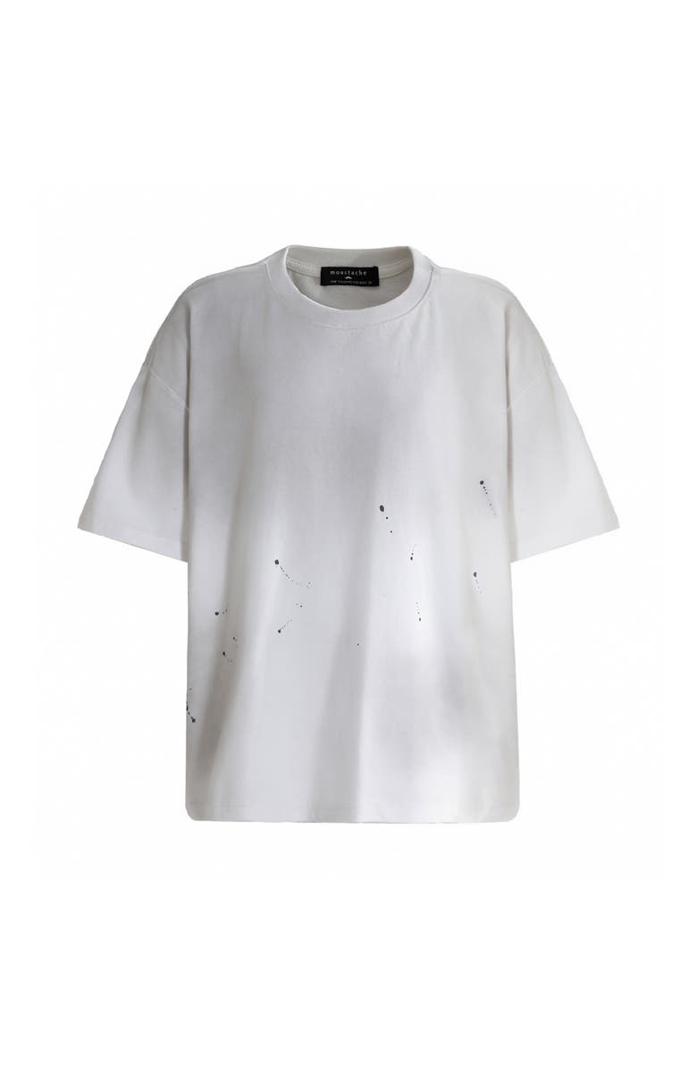 MOUSTACHE Oversized Splatter T-Shirt, Main, color, White