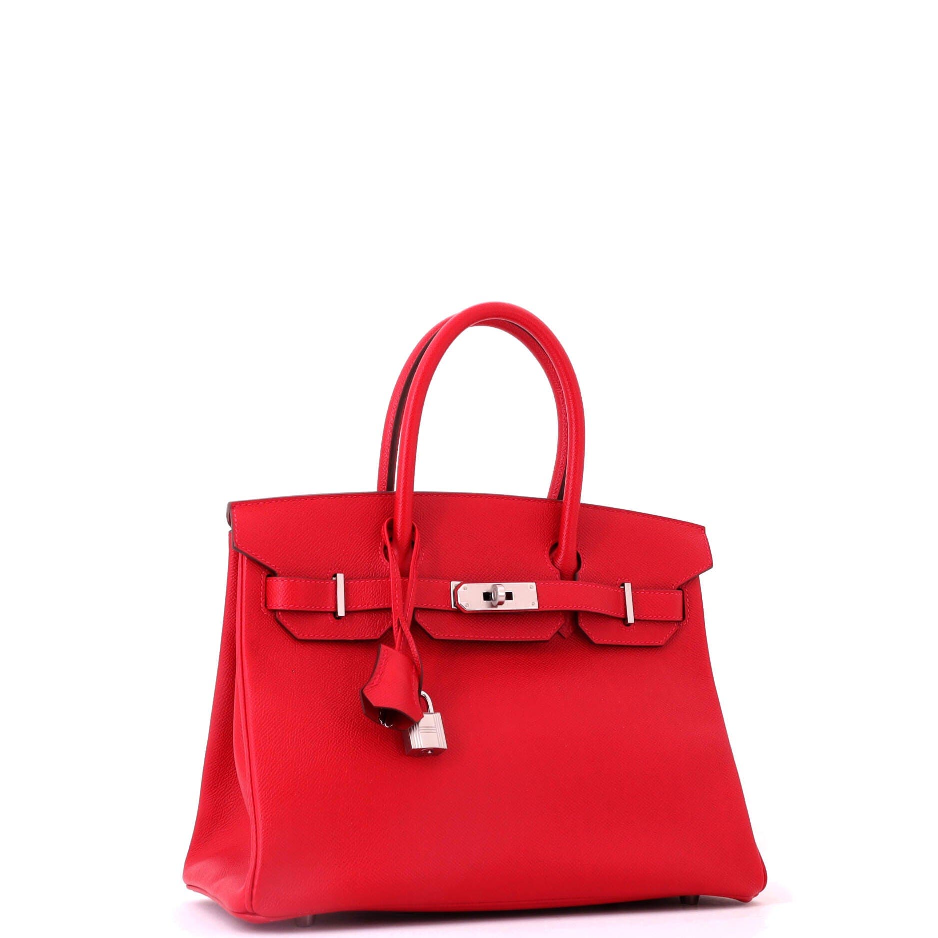 Pre-Owned Hermes Birkin Handbag Red Epsom with Palladium Hardware 30, Alternate, color, Rouge Vif