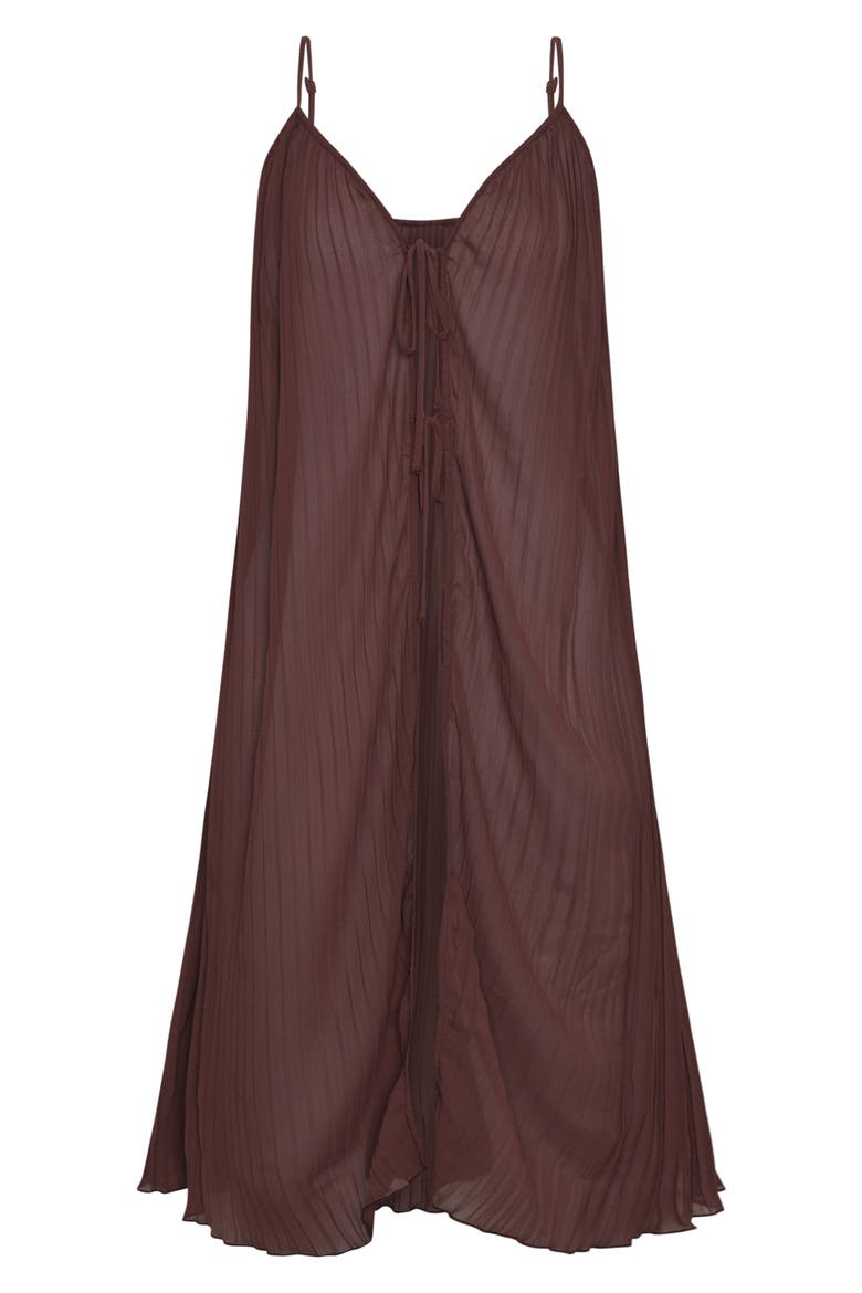 Sunbeams Open Tie Front Cover-Up, Alternate, color, TRUFFLE