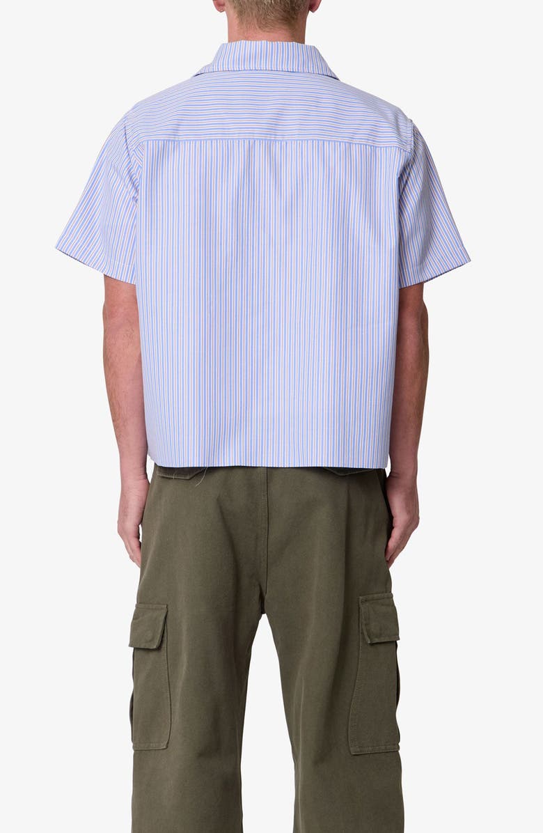 mnml Stripe Poplin Short Sleeve Button-Up Shirt, Alternate, color,