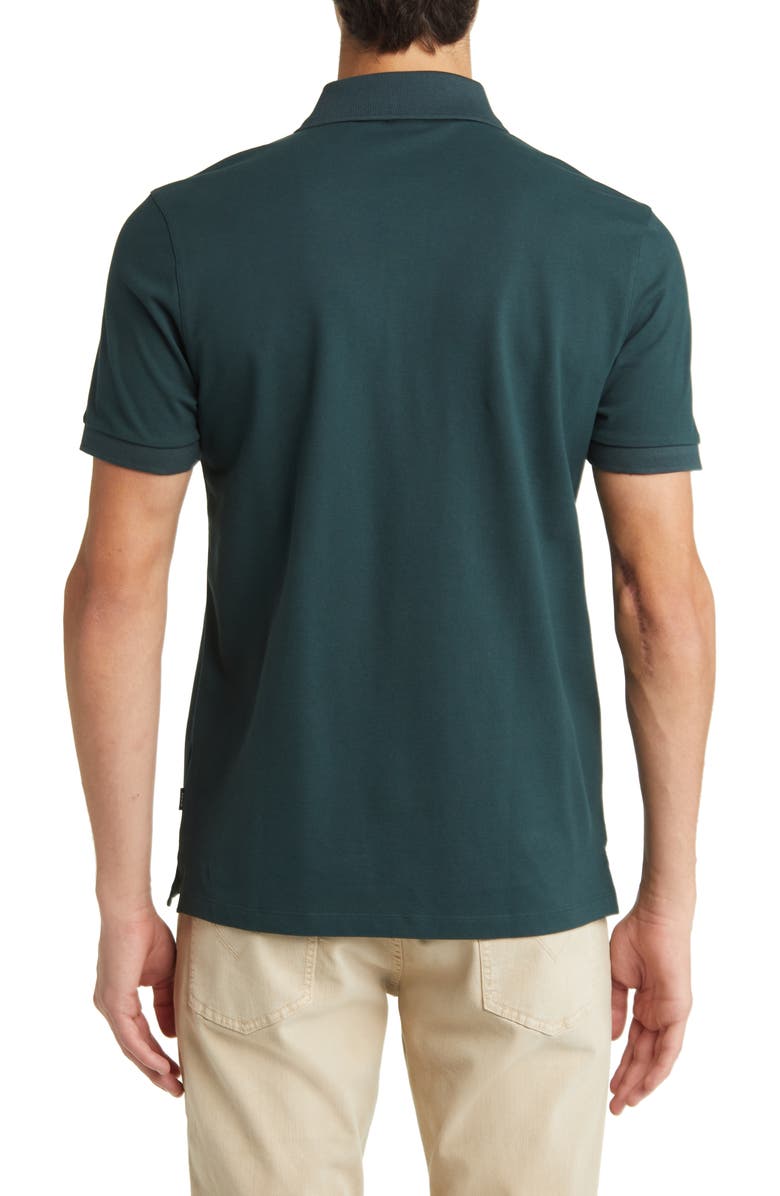 BOSS Pallas Cotton Polo, Alternate, color, Open Green