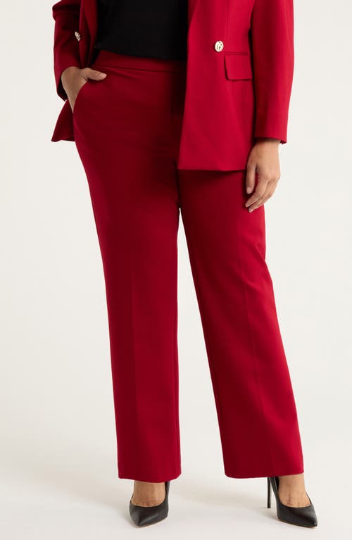 Anne Klein Slash Pocket Pants in Titan Red 