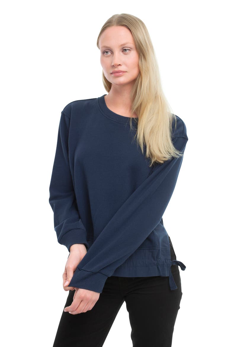 Woven Side Panels Sweatshirt, Alternate, color, White