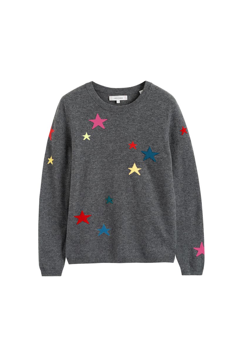 Chinti & Parker Wool Cashmere Star Sweater, Alternate, color, Grey