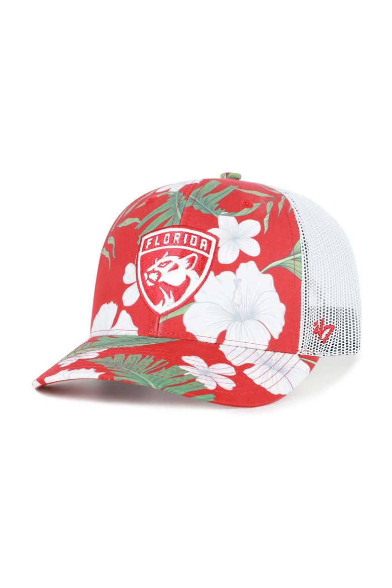 Men's '47  Red/White Florida Panthers Beach Side Adjustable Trucker Hat, Main, color, Red