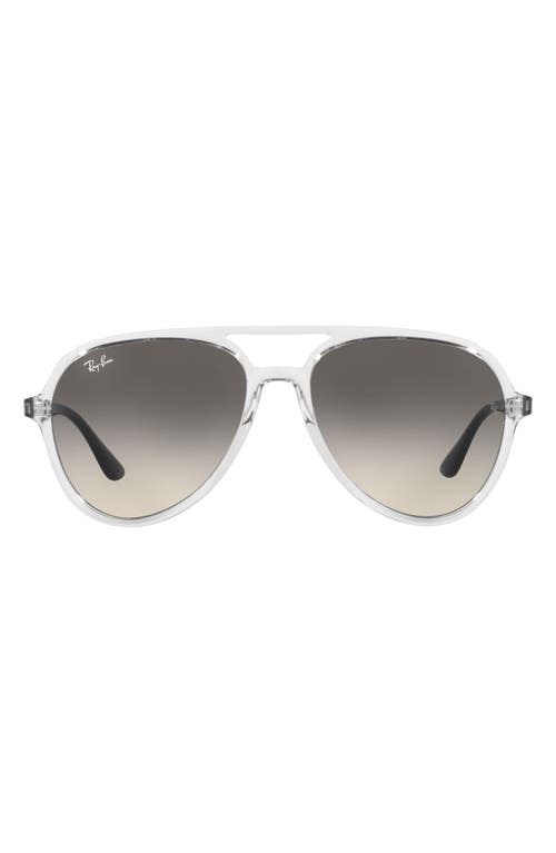 Ray Ban Ray-ban 57mm Gradient Aviator Sunglasses In Metallic