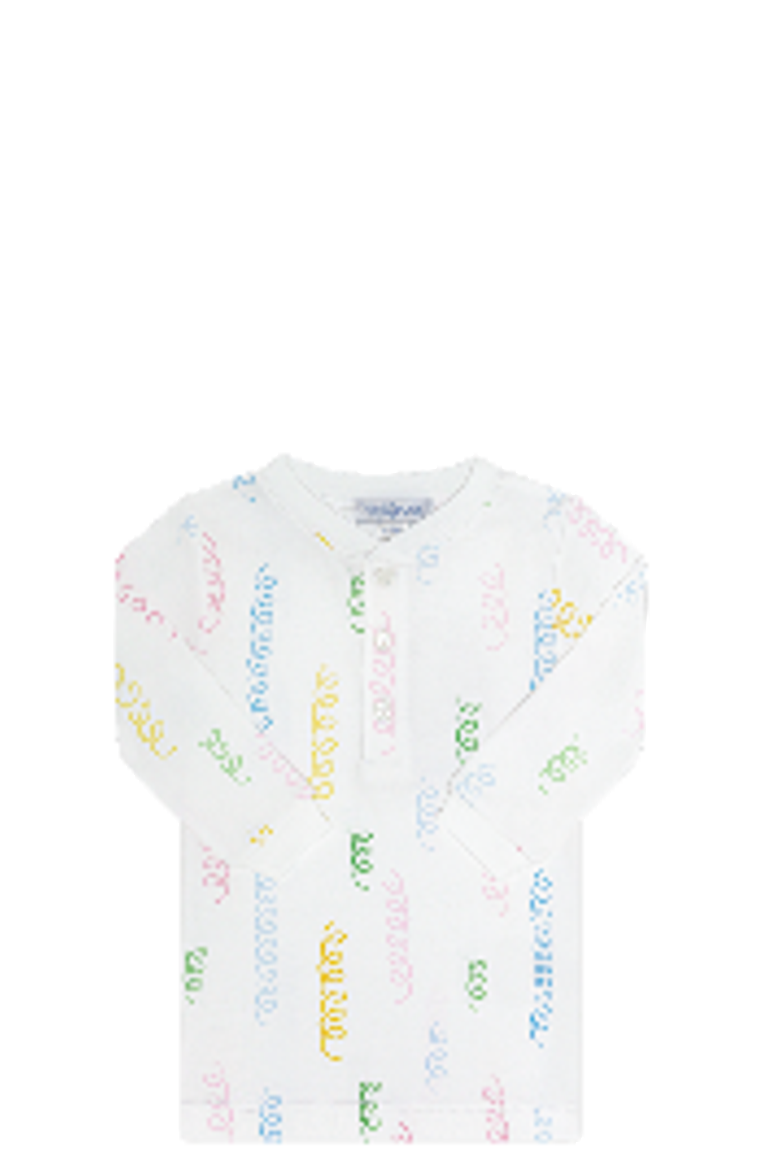 Spirals Print Pajama - Baby, Alternate, color, White Multi