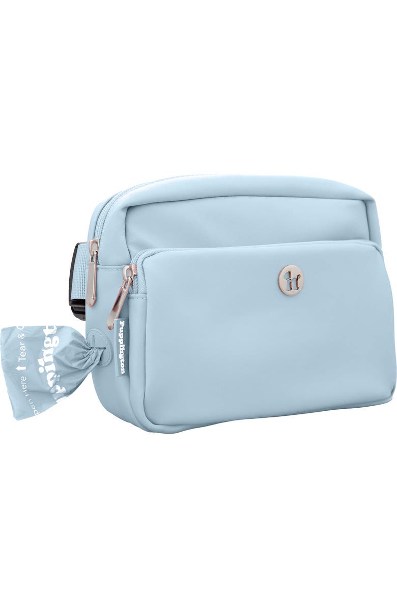 Puppington Walk Star Kit 3-in-1 Dog Walk Bag plus Matching 90 Refill Dog Poop Bags, Alternate, color, Ice Blue