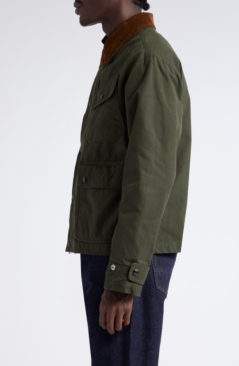 Drake's Wader Water Repellent Waxed Cotton Jacket, Alternate, color,