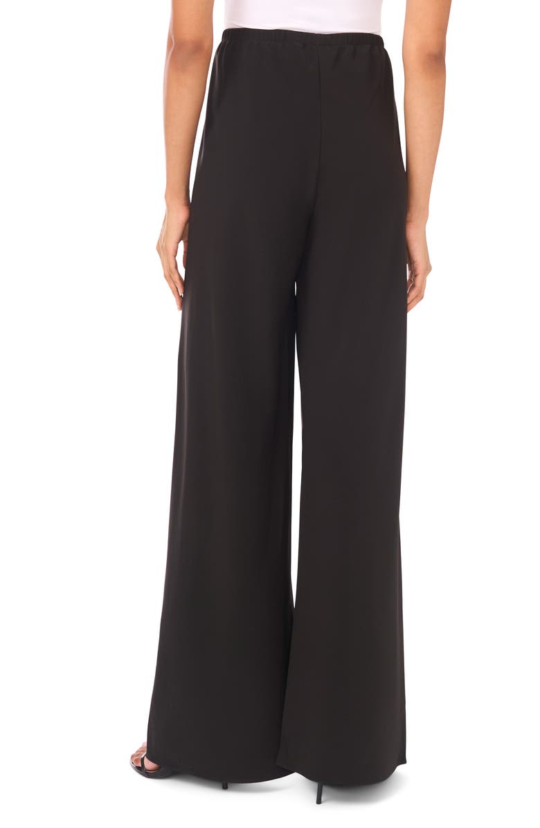 Vince Camuto Elastic Waist Seamless Pants, Alternate, color, Rich Black
