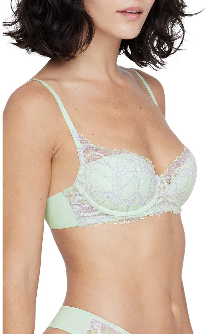 Minx Underwire Balconette T-Shirt Bra, Alternate, color, BLUE/ORCHD