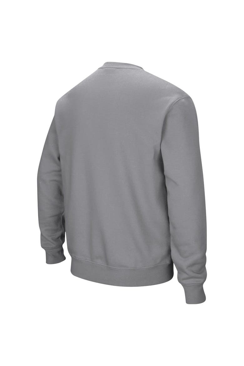 Men's Colosseum Heather Gray Duke Blue Devils Arch & Logo Pullover Sweatshirt, Alternate, color, Heather Gray