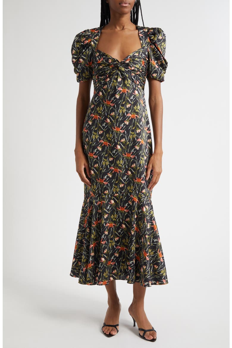 Windswept Meadow Wilma Dress, Main, color, BLACK MULTI
