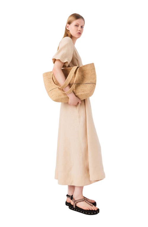 Shop Maje Linen Maxi Dress