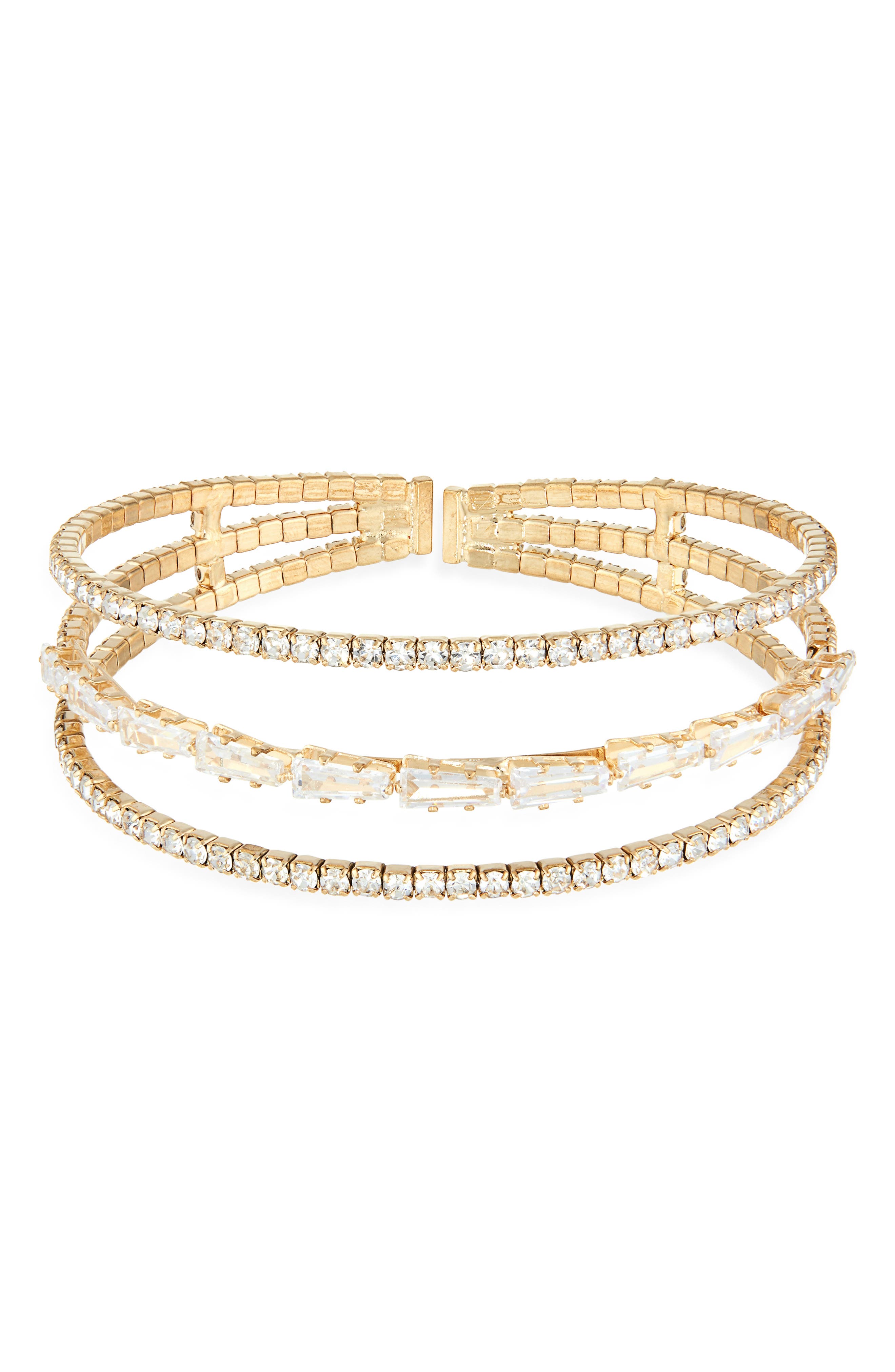 Tasha Crystal Cuff Bracelet