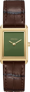 BREDA Virgil Leather Strap Watch, 16mm x 8mm