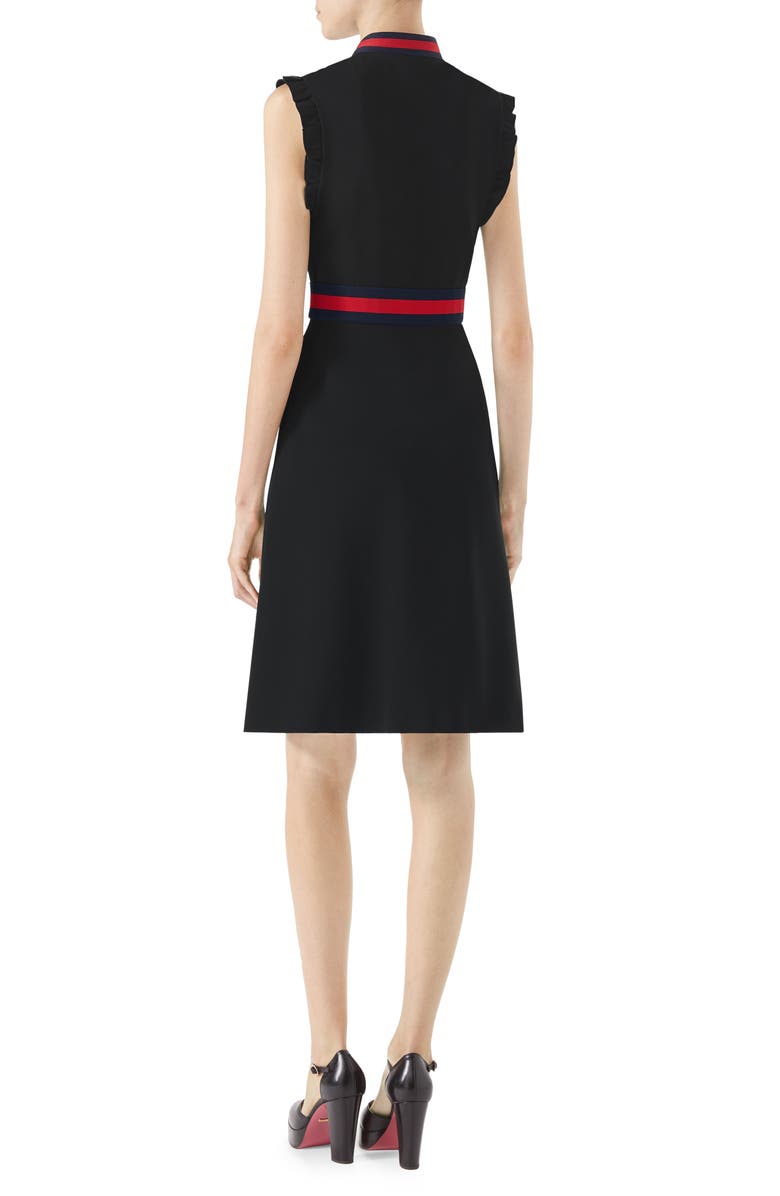 Gucci Stripe Trim Jersey Dress, Alternate, color,