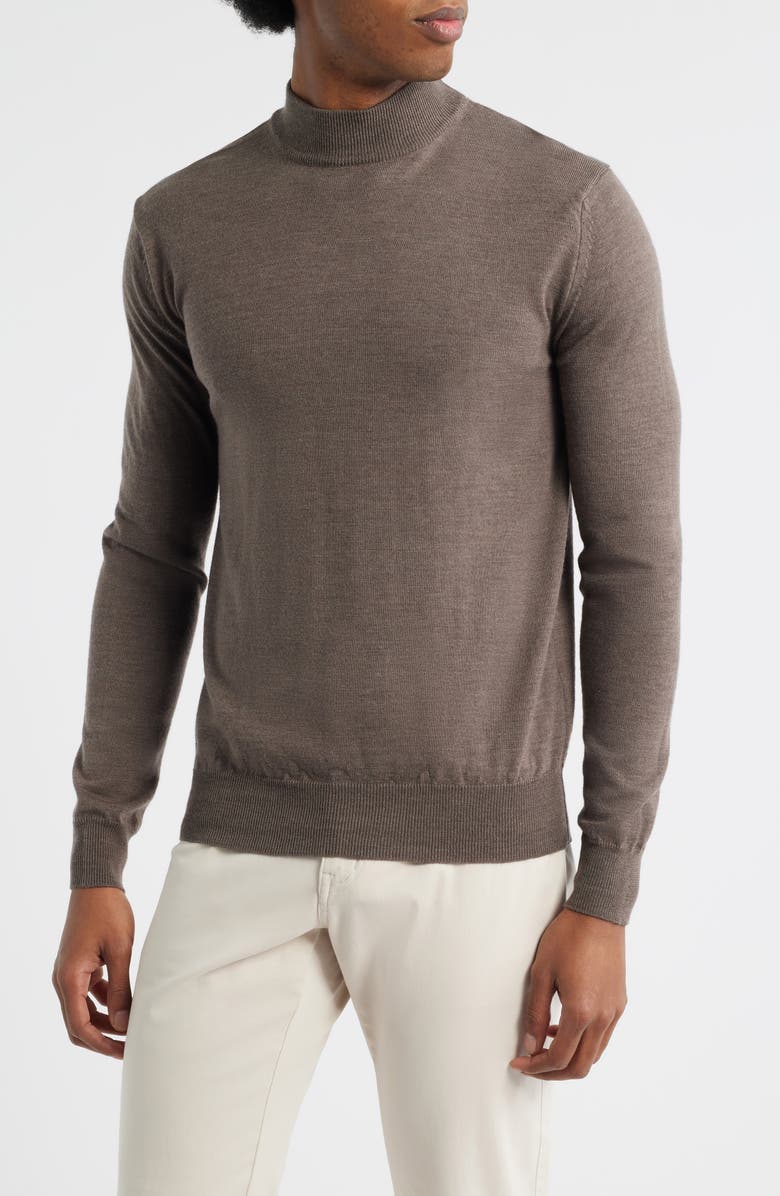 Aurélien Cashwool<sup>®</sup> Mock Neck Sweater, Main, color, Ash Grey