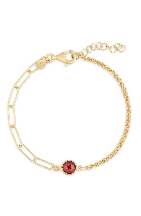 Crystal Station Mix Chain Bracelet