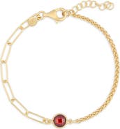 MESHMERISE Crystal Station Mix Chain Bracelet