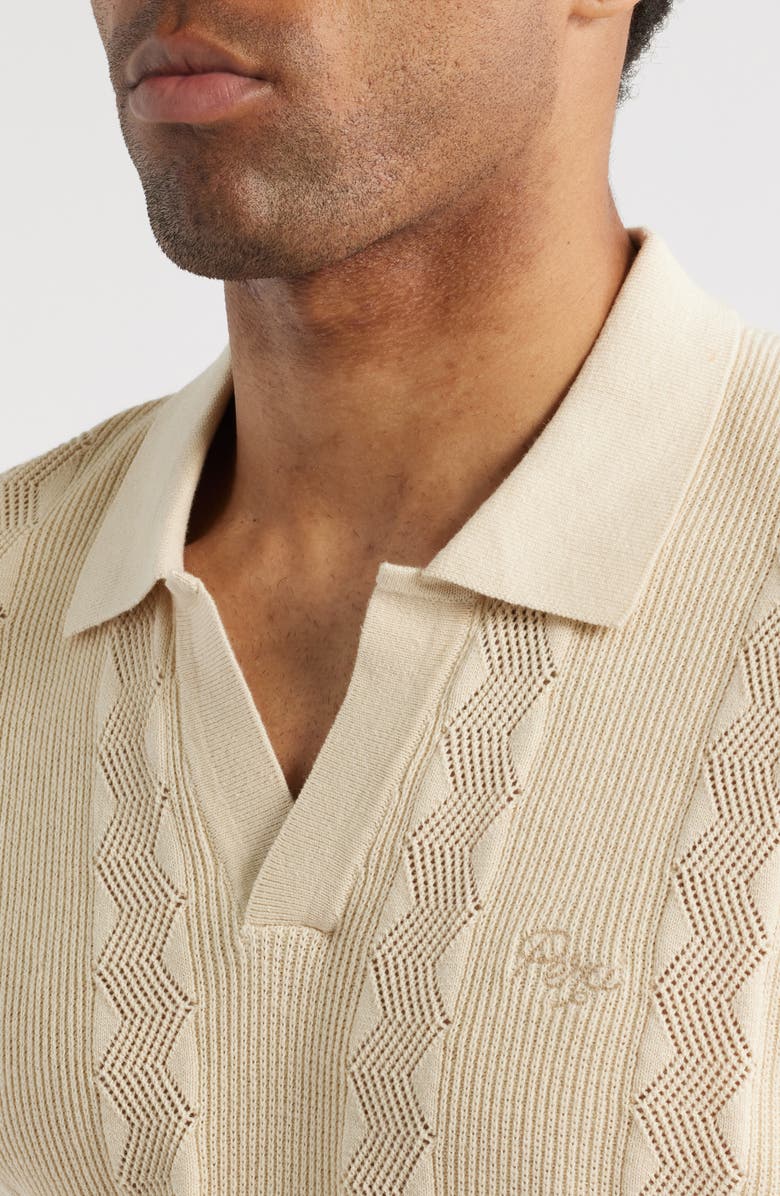 Percival Genoa Polo Sweater, Alternate, color, Ecru