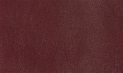 Bruno Magli Logo Buckle Leather Gloves In Burgundy