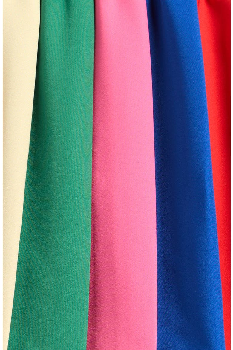 Kid" Pleated Colorblock Skirt, Alternate, color, BLUE MULTI COLOR