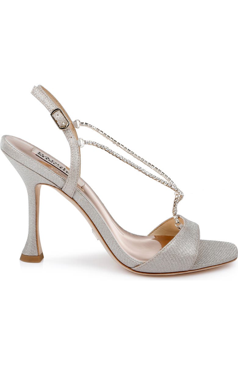 Badgley Mischka Collection Neville Jeweled Strap Sandal, Alternate, color, Champagne