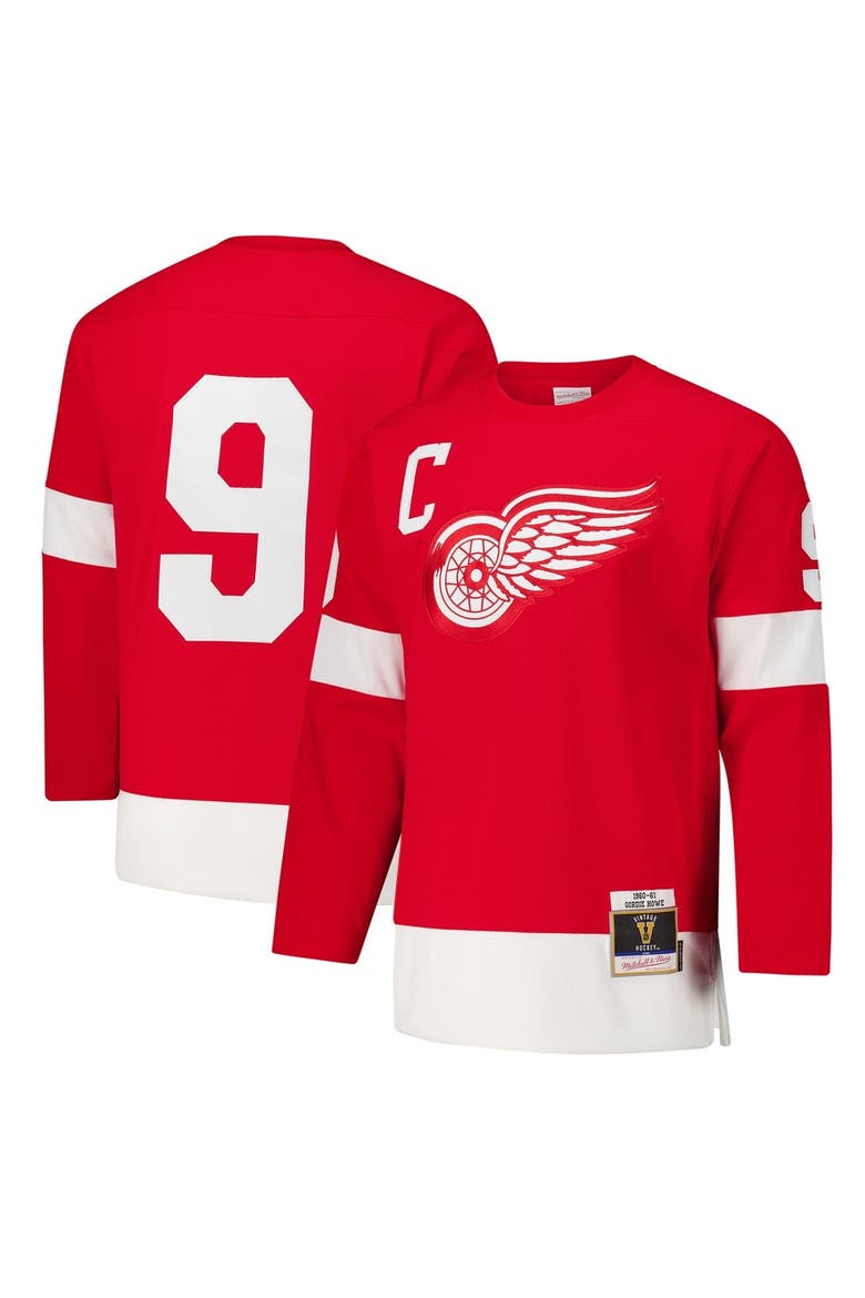 Men's Gordie Howe Red Detroit Red Wings 1960-61 Power Play Jersey, Main, color, Red