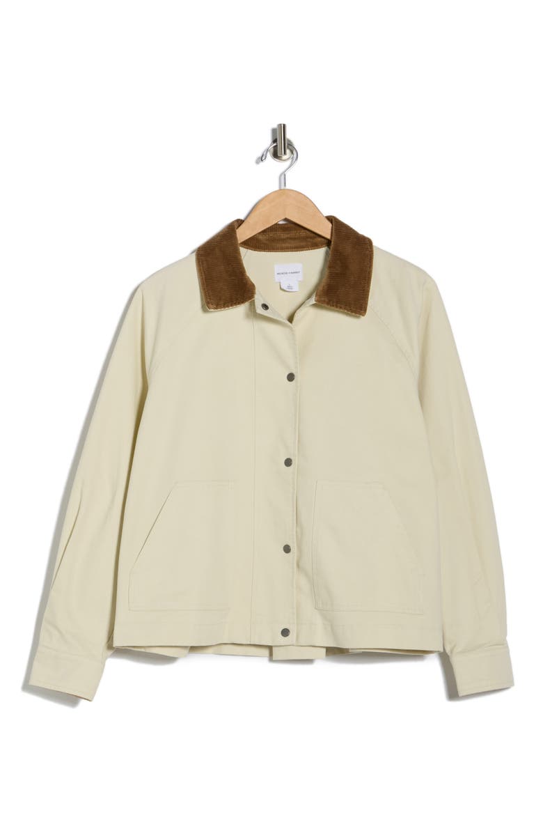 Twill Barn Jacket, Alternate, color, IVORY DOVE