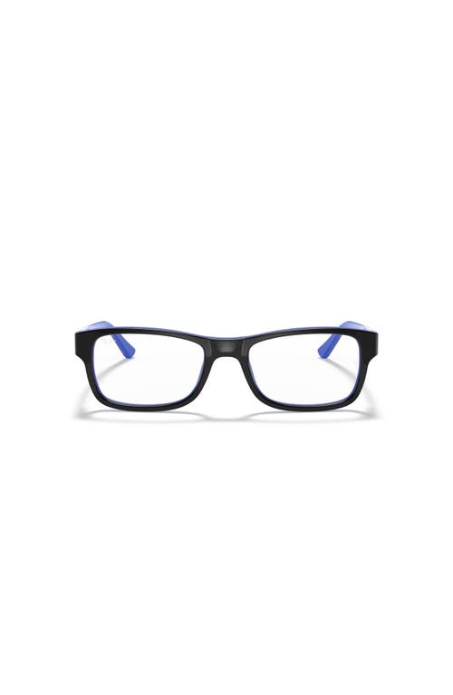 Ray Ban Ray-ban 52mm Square Optical Glasses In Brown